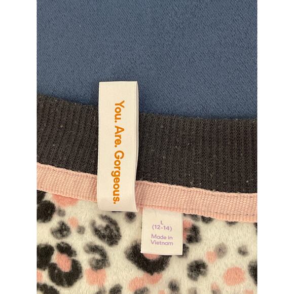 Joyspun Pink Black White Animal Print Velour Lounge Set‎ Elastic Trim Large - Picture 6 of 16